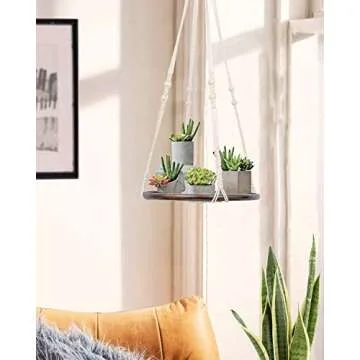 TIMEYARD Macrame Plant Shelf Hangers - Indoor Hanging Planter Decorative Pot Holder, Handmade Boho Chic Home Decor with Wood Beads
