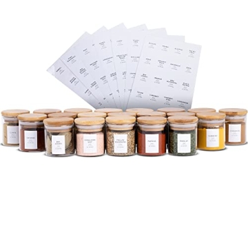 Elegant Airtight Spice Jar Set with Labels - WILLDAN