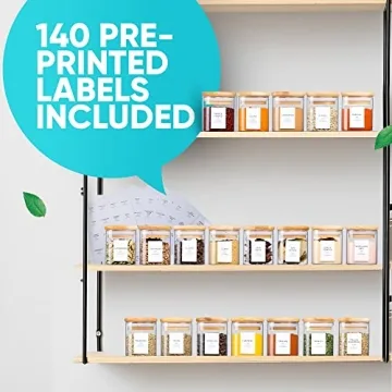 Elegant Airtight Spice Jar Set with Labels - WILLDAN