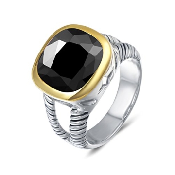 Elegant UNY Jewel Twisted Cable Wire Ring for Women