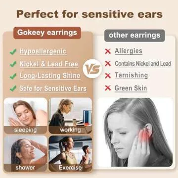 Gokeey Small Silver Hoop Earrings Set for Women, Hypoallergenic Sterling Silver Cartilage Hoop Earrings for Women Lightweight Mini Tiny Silver Hoops Silver Earrings for Women Jewelry