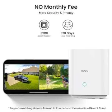 AOSU Security Cameras Outdoor Wireless, 2 Cam-Kit, No Subscription, Solar-Powered, Home Security Cam...
