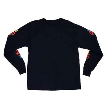 Ripple Junction Steven Rhodes Men’s Long Sleeve T-Shirt Let's Summon Demons Pentagram Retro Dark H...