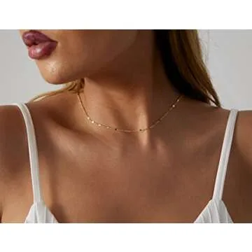Elegant BERISO 14K Plated Choker Necklace for Women