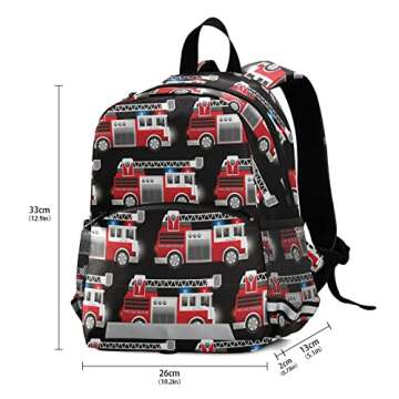 Fisyme 3d Fire Truck Toddler Backpack Schoolbag Kids Daypack Travel School Bag Small Mini Backpacks ...