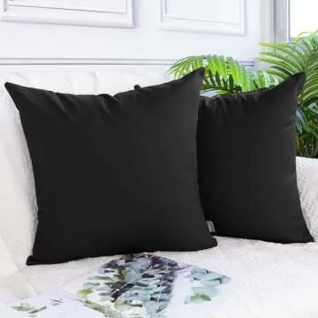 THYMO Cotton Pillow Covers Pack - 4 Decorative Throw Covers