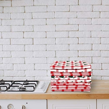 Urban Villa Christmas Kitchen Towels Premium Quality Cotton 6-Pack
