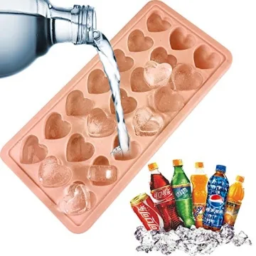 Heart Shaped Silicone Ice Cube Tray for Fun Drinks