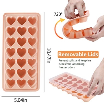 Heart Shaped Silicone Ice Cube Tray for Fun Drinks