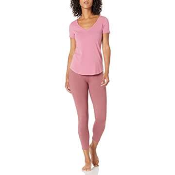 Core 10 Women's 7/8 Crop Yoga Legging in Rose