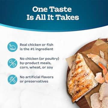 Blue Buffalo Tastefuls Flaked Wet Cat Food Variety Pack, Made with Natural Ingredients, Tuna, Chicken, Fish & Shrimp, 3-oz Cans (12 Count, 4 of Each)