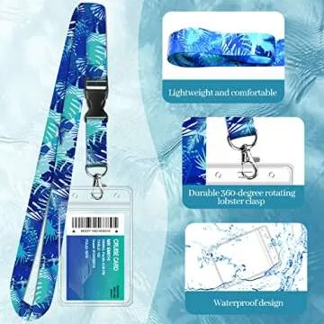Waterproof Cruise Lanyards with Detachable Buckle & Holder