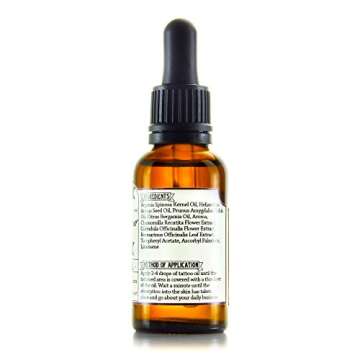 URBAN NOMADS Tattoo Aftercare Oil, 100% Natural with Creamy Orange Scent, Restores and Moisturizes S...