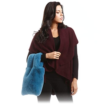 Chic Teal Faux Fur Slouchy Tote Bag for Everyday Elegance