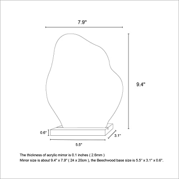 Chic Acrylic Desk Mirror, Perfect for Trendy Spaces