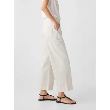 GAP High Rise Wide Leg Jeans in Vintage White for Women