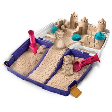 Kinetic Sand Play Set with Molds Tools Folding Box Kids