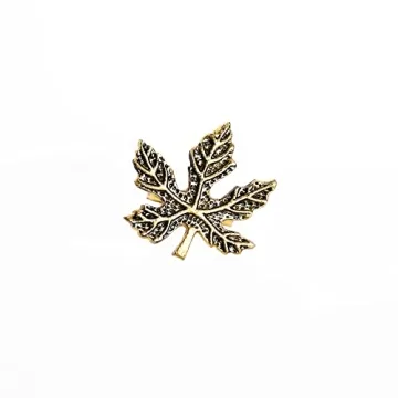 Alpha Living Home Harvest Fall Leaf Napkin Rings Assorted - Set of 12 for Christmas, Dinner Parties, Weddings, Thanksgiving, or Everyday Daily Use Table Decor Accessories - Antique Gold