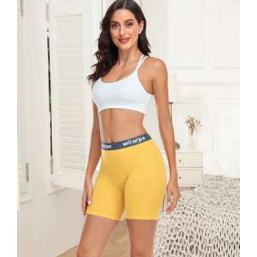 wirarpa Women's Boxer Briefs Cotton Underwear Anti Chafing Boy Shorts Panties 5.5" Inseam 4 Pack Multicolor Large