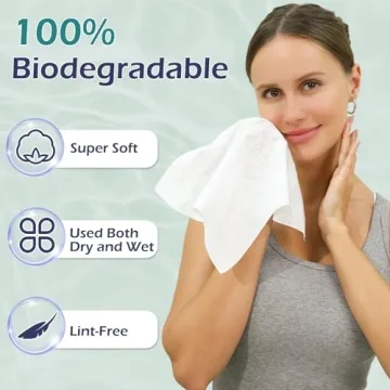 PureSoftness Cotton Face Towels, Biodegradable & Soft