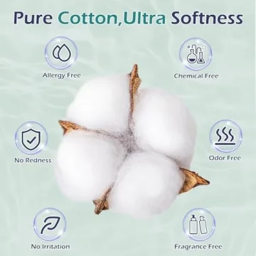 PureSoftness Cotton Face Towels, Biodegradable & Soft