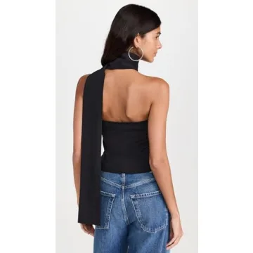 4th & Reckless Women's Gemma Corset Top Black Pleated Elegance