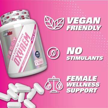 EHP Labs OxyRem for Women - Thermogenic Night Time Shredder & Natural Sleep Aid Supplement with Melatonin 5g | L Theanine Supplement for Stress Relief - Natural Sleep Aids for Adults (60 Capsules)