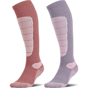 Merino Wool Ski Socks – Warm Knee-High Cold Weather Gear for Winter Sports
