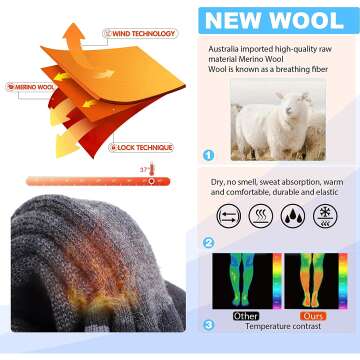 Merino Wool Ski Socks for Winter Sports & Hunting