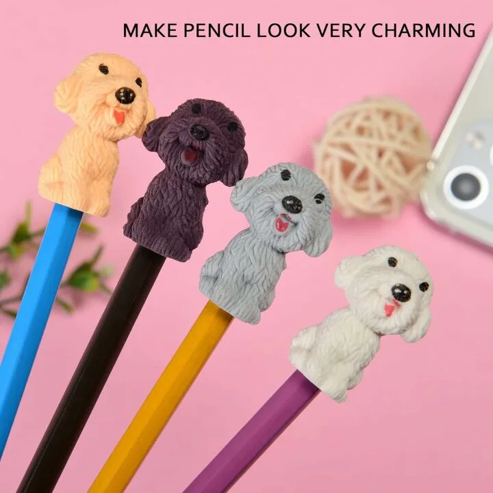 24 Cute Animal Pencil Erasers for Kids