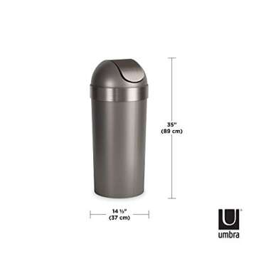 Elegant Umbra Venti Kitchen Trash Can with Swing Lid