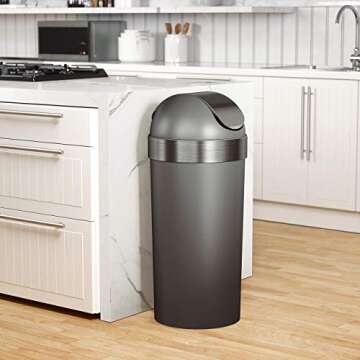 Elegant Umbra Venti Kitchen Trash Can with Swing Lid