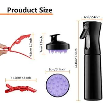 Hair Brush Set, 10 Pcs Detangling Brush Set for Curly Hair, Black Natural Hair and All Kinds of Hairs, Detangling Comb set for Women Men Styling, for Wet or Dry Hair, with Wide Tooth Detangling Comb