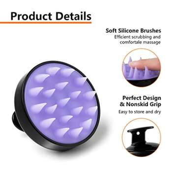 Hair Brush Set, 10 Pcs Detangling Brush Set for Curly Hair, Black Natural Hair and All Kinds of Hairs, Detangling Comb set for Women Men Styling, for Wet or Dry Hair, with Wide Tooth Detangling Comb