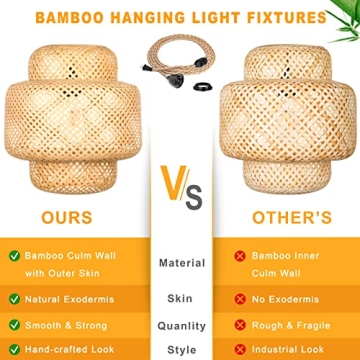 Affordable Bamboo Plug in Pendant Light for Any Room