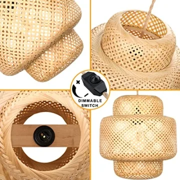Affordable Bamboo Plug in Pendant Light for Any Room