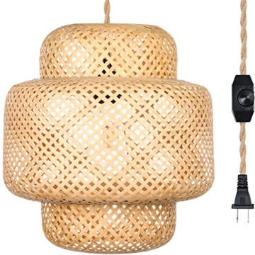 Affordable Bamboo Plug in Pendant Light for Any Room