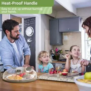 Microwave Splatter Cover with Water Steamer for Food - 10 Inch Steam Microwave Splatter Guard with Handle Plate Covers for Heating Food Splash Oven Lid with Built in Steamer