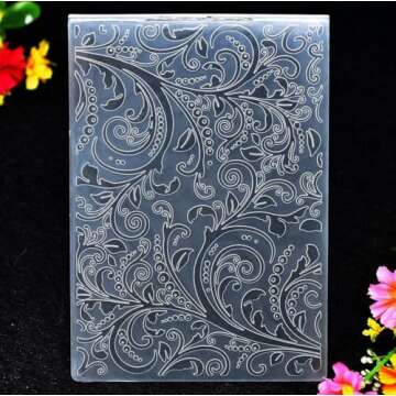 Kwan Crafts Leaves Plastic Embossing Folders for Card Making Scrapbooking and Other Paper Crafts