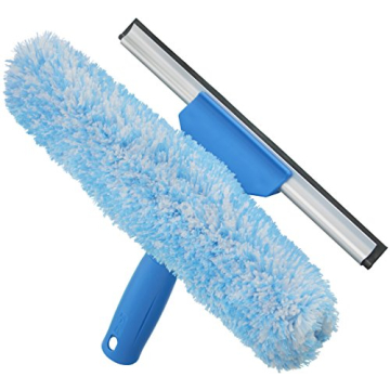 Unger Professional 2-in-1 Squeegee & Scrubber - 10” Window Cleaning Tool