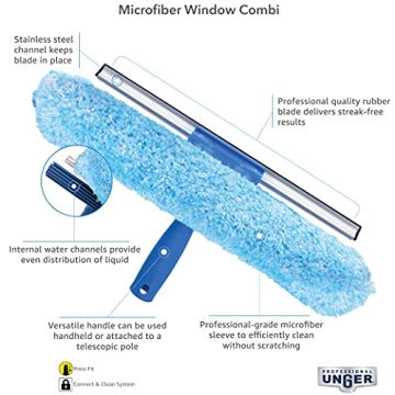 Professional 2-in-1 Squeegee Scrubber for Streak-Free Windows