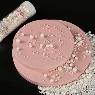Kasvan White Pearl Sugar Sprinkles for Cake & Cookie Decorating