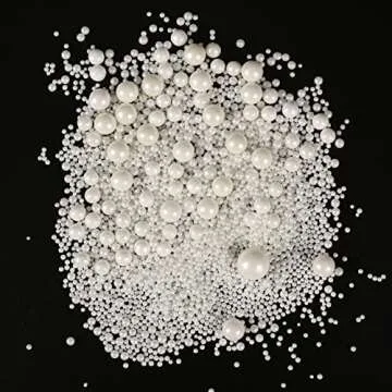 Kasvan White Pearl Sugar Sprinkles for Cake & Cookie Decorating