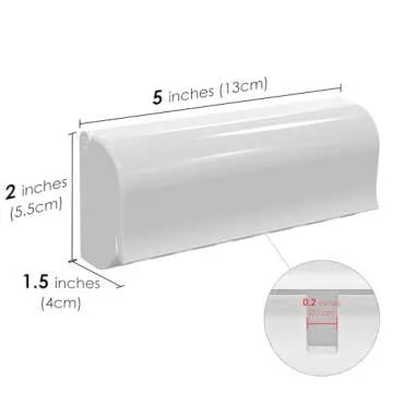 Linkidea Wallmount Toothbrush Holder with Cover for Shower, RV Cabinet Organizer, Plastic Self Adhesive 6 Slots Tooth Brush Hanger Compatible with Oral-B CrossAction, Colgate Extra Clean