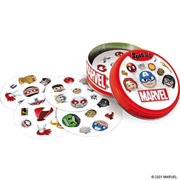 Zygomatic Spot It! Marvel Emojis - Fun Family Card Game