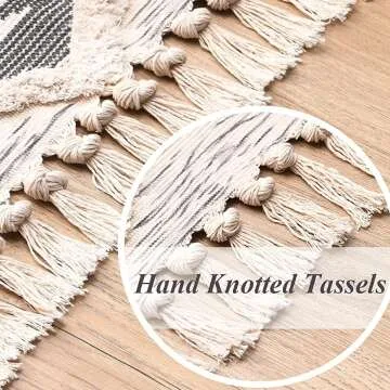 Boho 2x3ft Tufted Cotton Bathroom Rug