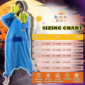 Beauty Shine Unisex Adult Onesie One Piece Pajamas Cosplay Cartoon Costume Halloween Christmas Sleepwear Jumpsuit Plush Homewear(Aliens, Medium)