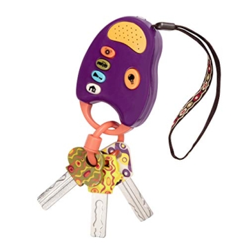 B. toys – Toy Car Keys – Key Fob with Lights & Sounds – Interactive Baby Toy – Pretend Keys ...