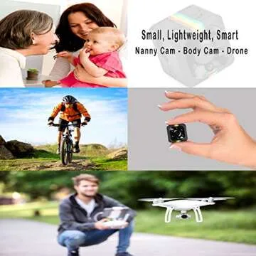 Hidden Spy Camera | SD Card Included | Mini Portable Wireless Security Dashcam Motion Detection Indoor & Outdoor Surveillance - Home Office - Car Video Recorder 1080p Night Vision - Small Drone