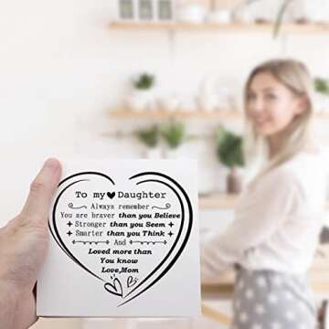 Daughter Gift From Mom - Inspirational Wood Plaque Decor